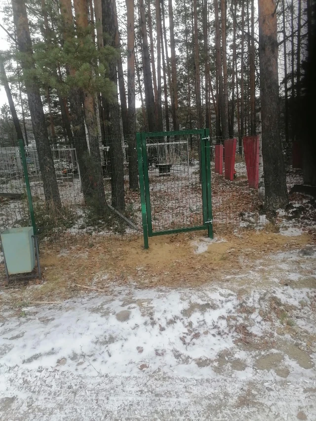 Устройство ограждения территории кладбища в мкр. Колобовщина (после)